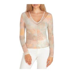 NWT GUESS Tatiya Layered Mesh Top, size Medium